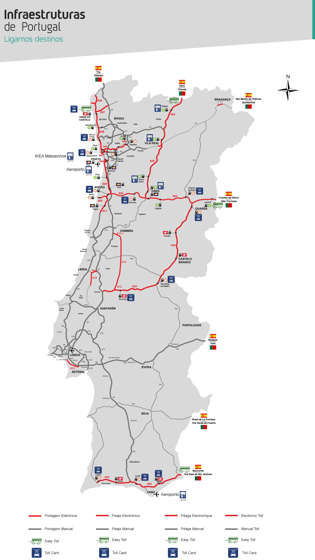 Карта дорог Португалии 2019